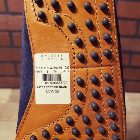 Barney's New York Navy Driving Mocs - Picture 3 of 3